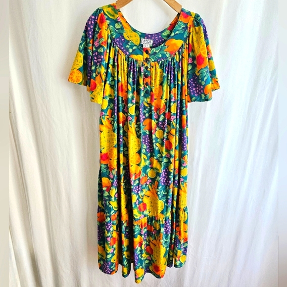 Jennifer Moore Tropical Fruit Print Dress - Picture 7 of 13